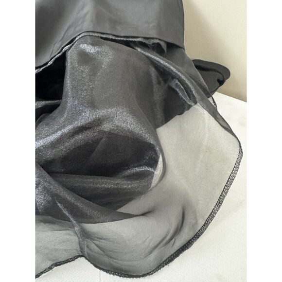 Y2K Black Strapless Prom Dress Bubble Hem Coquette Cocktail Hoco Sorority Rush - Picture 5 of 13